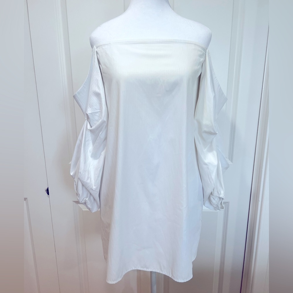 Sugars +Lips white shoulderless dress